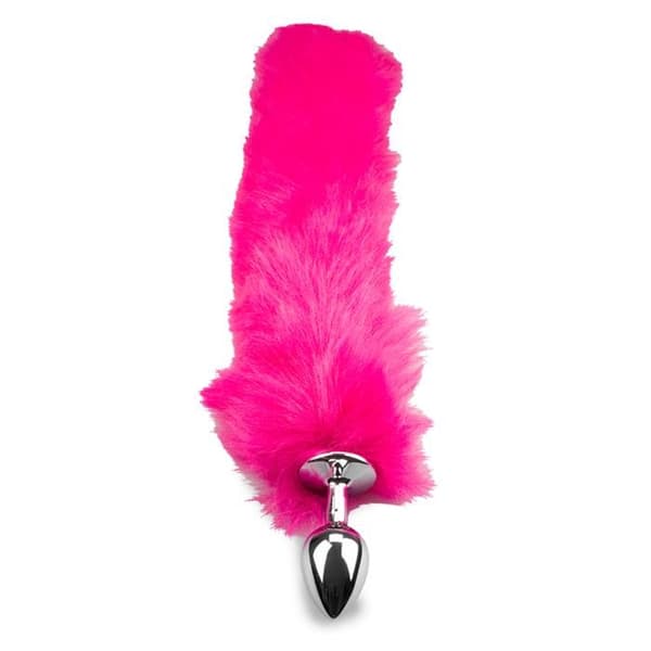 Fuschia vegansk pälsräv svansplugg
