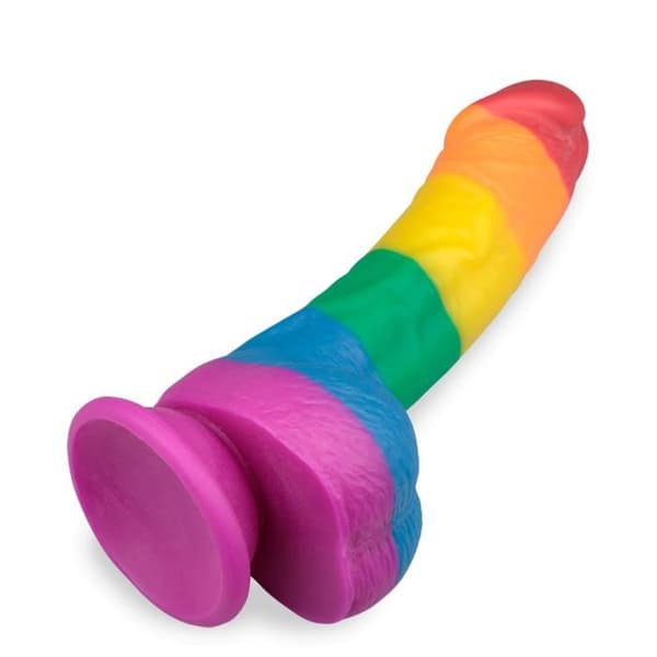Pride Realistic Böjd Sugkopp Dildo