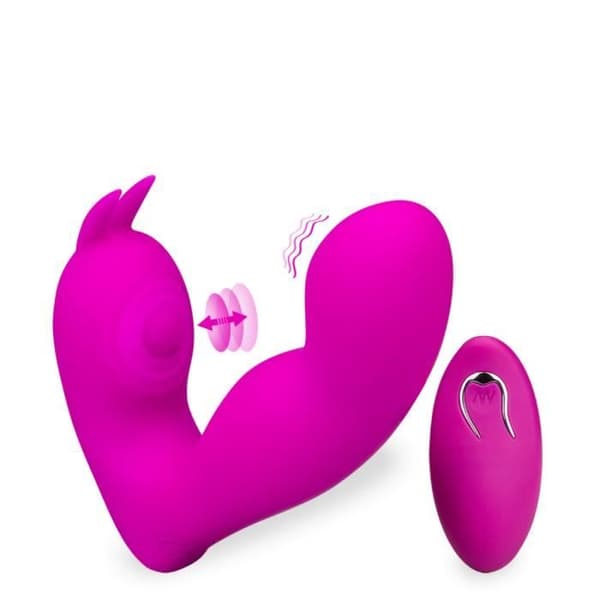 Klitoris och G-punkts stimulator pulseringar och vibrationer Lila
