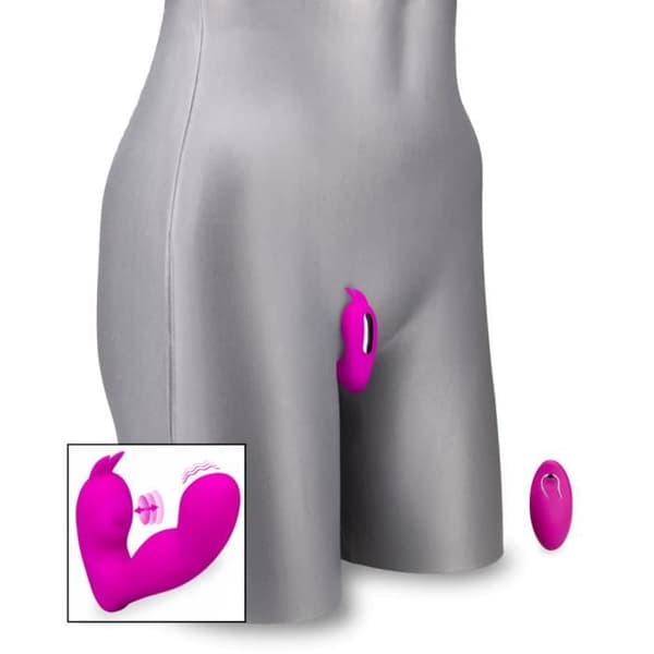 Klitoris och G-punkts stimulator pulseringar och vibrationer Lila