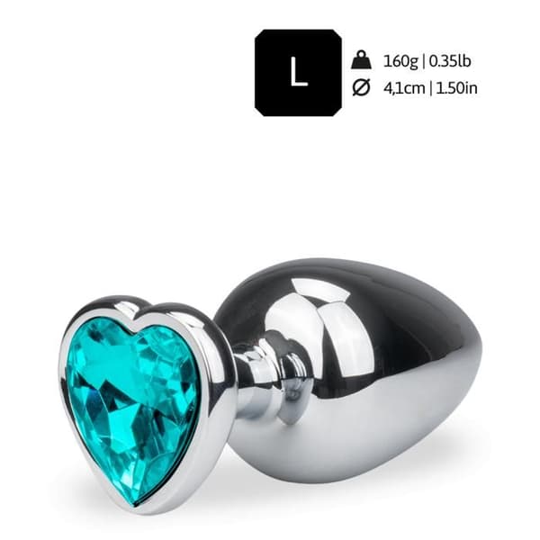 Anal Jewel Rosebud Heart XL Turkos
