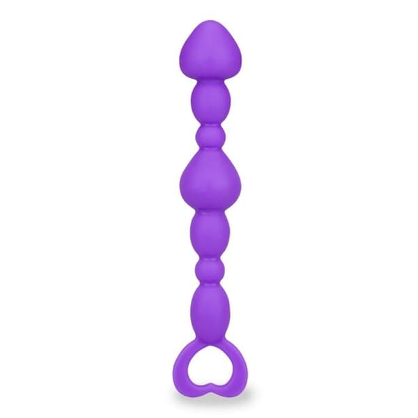 Anal radband - Okänt märke - Lila - Kulor från 1,2 cm till 2,5 cm - Med borttagningsring