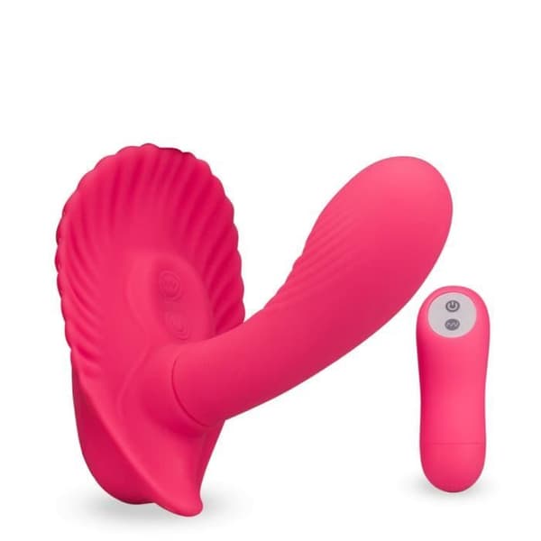 Rosa fjärrstyrda dildotrosor med vibrerande skal