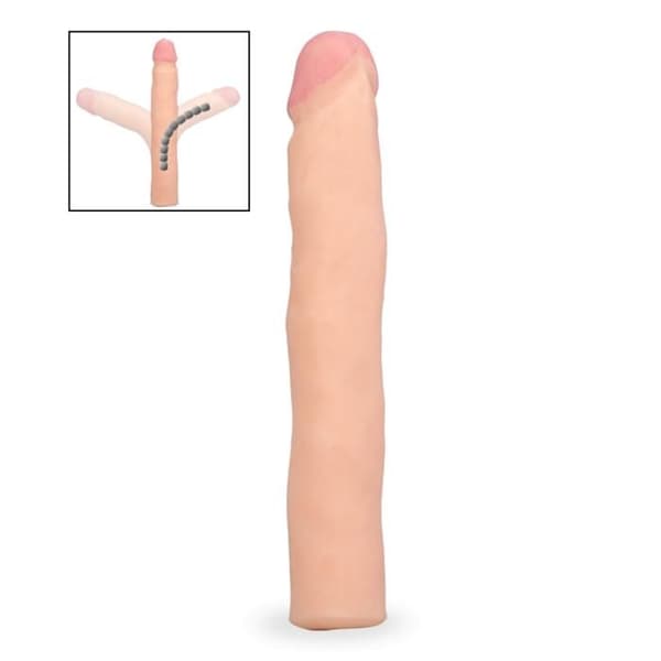 Bollös dildo med ledat skelett storlek M