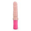 Miniatyrbild 4 av 4: Vibrator dildo kommer och går med Flesh testiklar