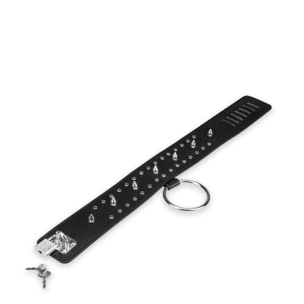 SM Spiked Collar Leash &amp; Hänglås