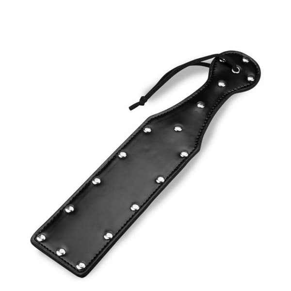 Paddel BDSM noir läder och nitar