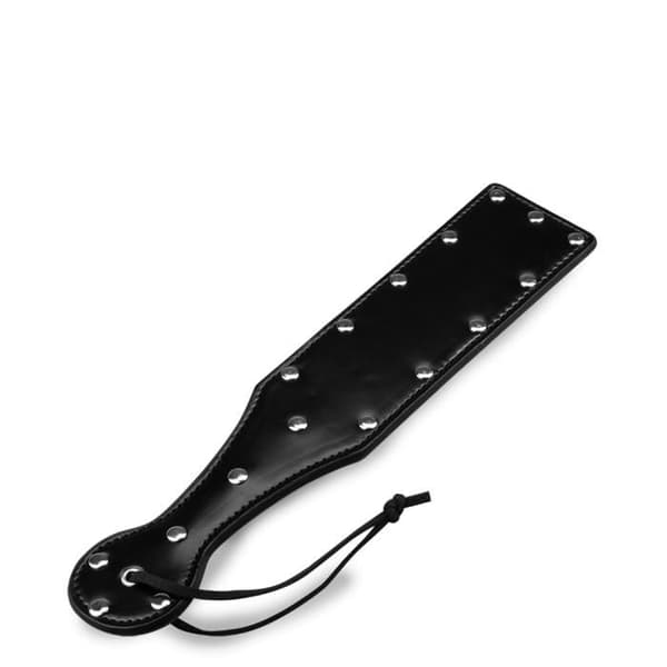 Paddel BDSM noir läder och nitar