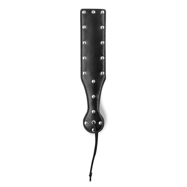 Paddel BDSM noir läder och nitar