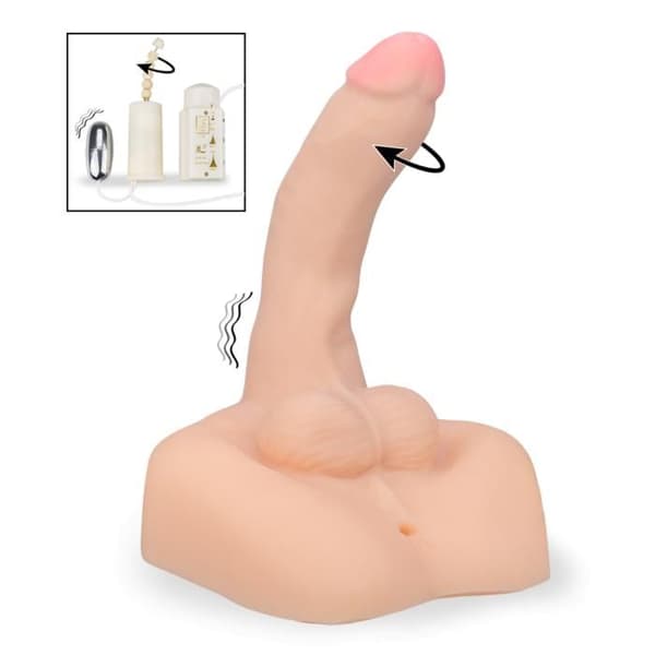 Realistisk roterande vibrerande dildo