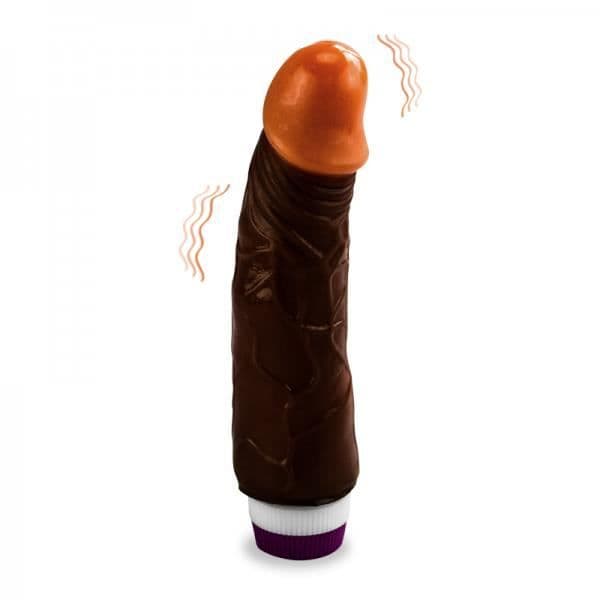 Svart Flexibel Vibrerande Realistisk Dildo