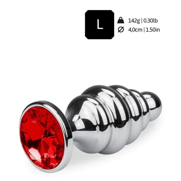 Bijou anal rosebud torsadé L - 8 färger