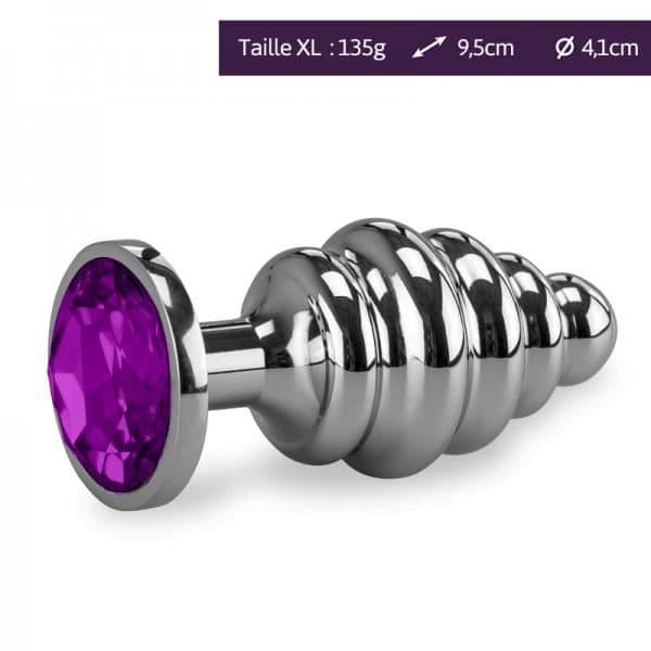 XL Twisted Rosebud Anal Jewel - Ametist