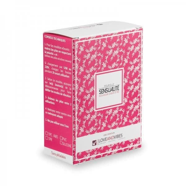 Geisha Ball - LOVE &amp; VIBES - Violet - 7 vibrationshastigheter - Mjuka nubbar - Stimulerande vaginal massage