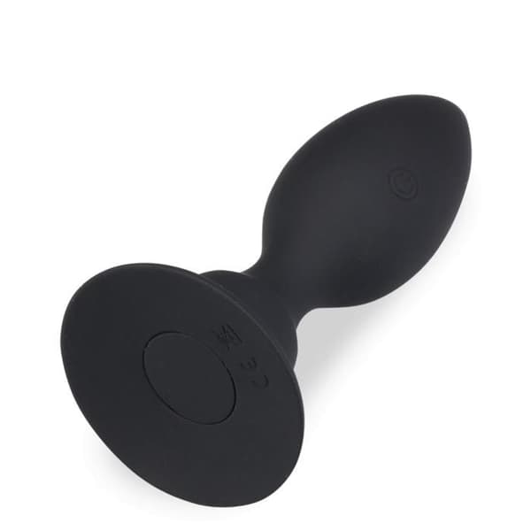 Flexibel vibrerande analplugg med sugkopp 10 lägen