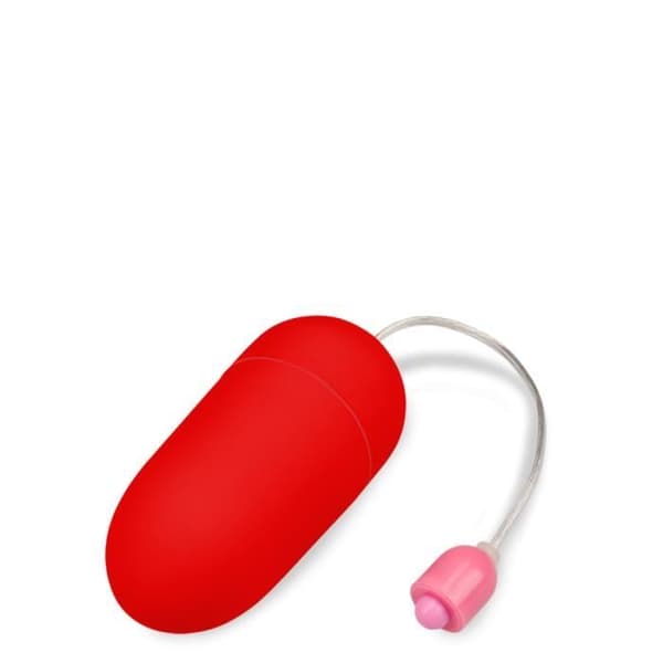 Ultramjukt silikon vibrerande ägg - Wiggle - L Röd - 10 vibrationslägen