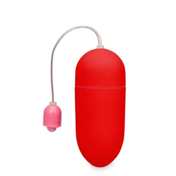 Ultramjukt silikon vibrerande ägg - Wiggle - L Röd - 10 vibrationslägen