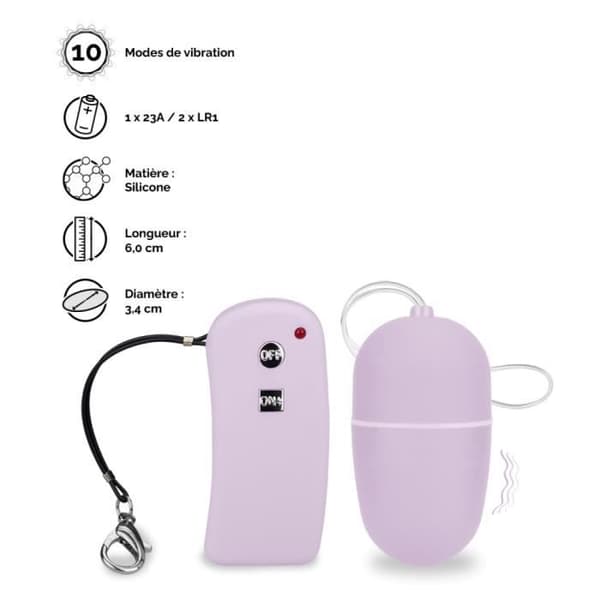 Brava fjärrkontroll vibrerande ägg - M Lilac