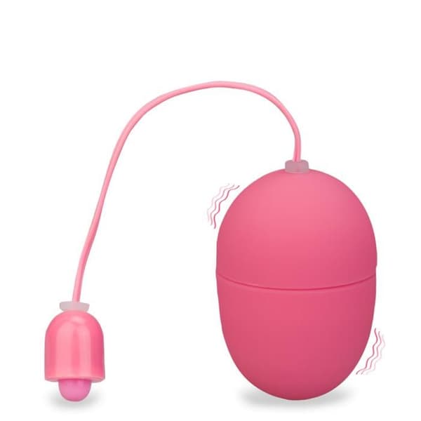Silikon vibrerande ägg - Wiggle - S Pink - 10 vibrationslägen - 6 LR44 batterier