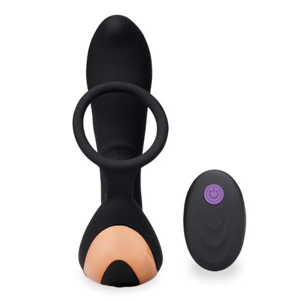 Vibrerande prostatastimulator med cockring 7 lägen