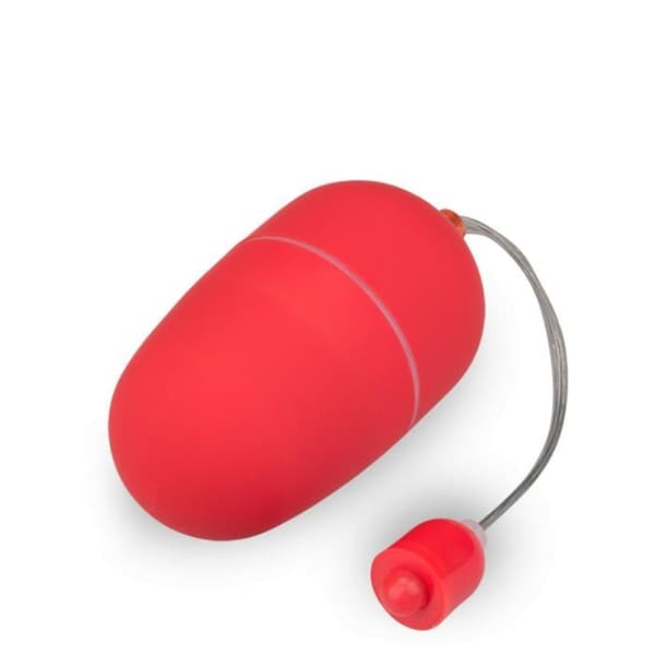 Wiggle Vibrating Egg - M Röd - 10 kontrollerbara vibrationslägen - 6,0 cm Längd - 3,5 cm Diameter