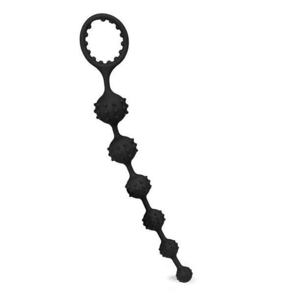 Analplugg radband och cockring Toto Black