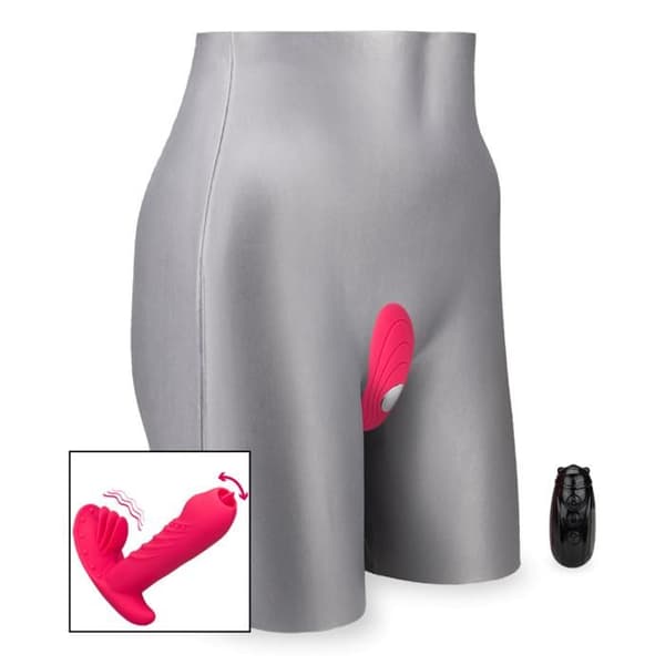 Mandy Red Fjärrstyrda vibrerande och roterande trosor