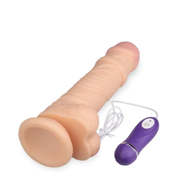 Realistisk dildo med sugkopp 10 vibrationslägen