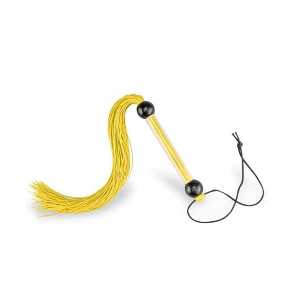 Martinet BDSM - KÄRLEK OCH VIBBAR - Gul - 38cm - Fina remmar - S&amp;M sexleksak
