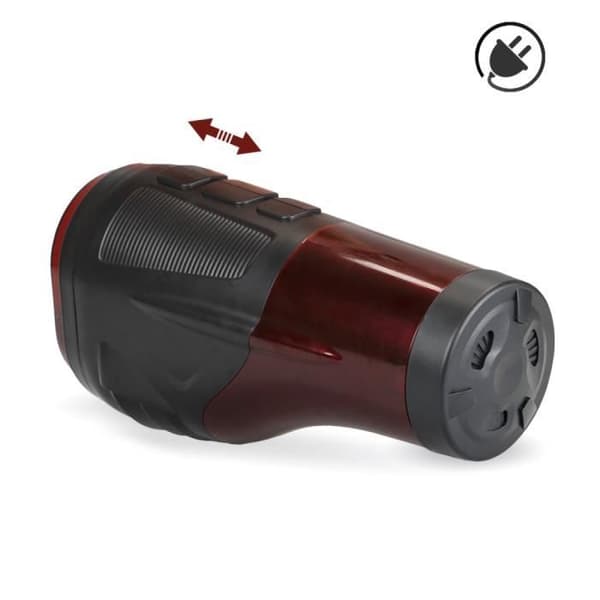 Stor, ultrakraftfull teleskopisk onanator T-Rex - Shake-Me Babe Red Collection
