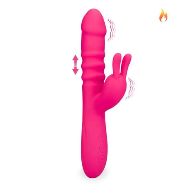 Rabbit vibrator fram och tillbaka och vibrationer Love Zone - LOVE AND VIBES Fuchsia Collection