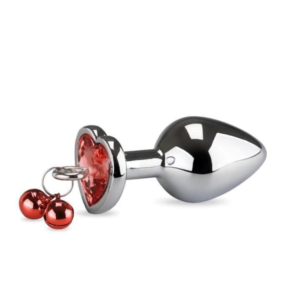 Rosebud analsmycken med hjärtklockor - Diamond Rubis Collection