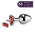 Miniatyrbild 1 av 4: Rosebud analsmycken med hjärtklockor - Diamond Rubis Collection