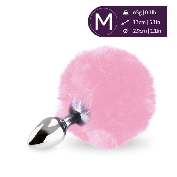 Rosebud rabbit tail plug - LOVE AND VIBES Rose Collection