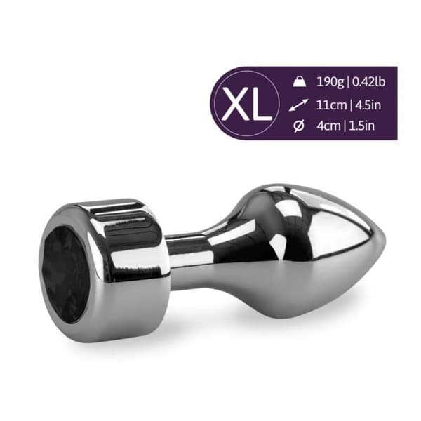 Rosebud Missile XL-Onyx Anal Jewel - Diamond Collection