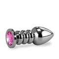 Miniatyrbild 2 av 3: Anal juvel Rosebud Ringed XL-Rose Quartz - Diamond Collection