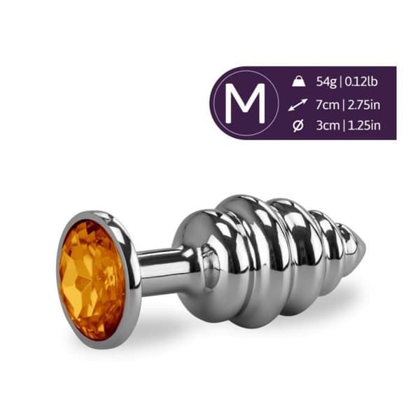 Small-Gold Twisted Rosebud Anal Jewel - Diamond Collection