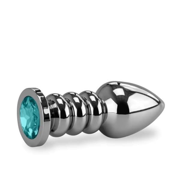Anal juvel Rosebud Ringed XL-Turkos - Diamond Collection