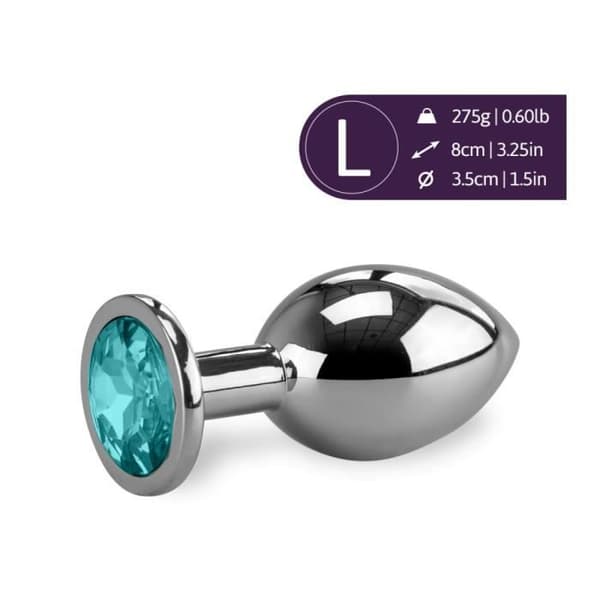 Rosebud Anal Jewel 275gr Medium-Turquoise - Diamond Collection