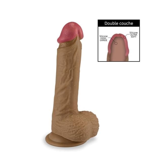 Dildo - LOVE &amp; VIBES - Double Layer Snake - 19 cm - Flytande silikon - Anal