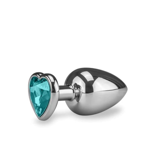 Anal Jewel Rosebud Heart XL Turquoise - Diamond Collection