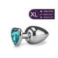 Miniatyrbild 1 av 3: Anal Jewel Rosebud Heart XL Turquoise - Diamond Collection