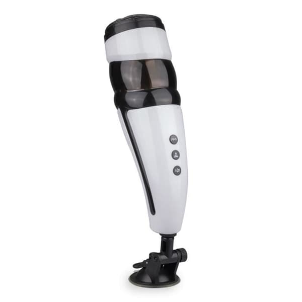 Teleskopisk fram och tillbaka pump onani - Shake-Me Babe White Collection