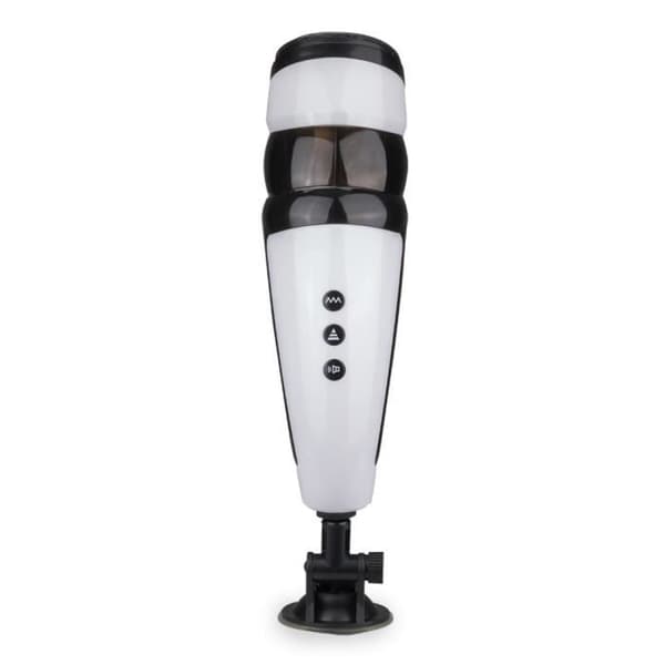 Teleskopisk fram och tillbaka pump onani - Shake-Me Babe White Collection