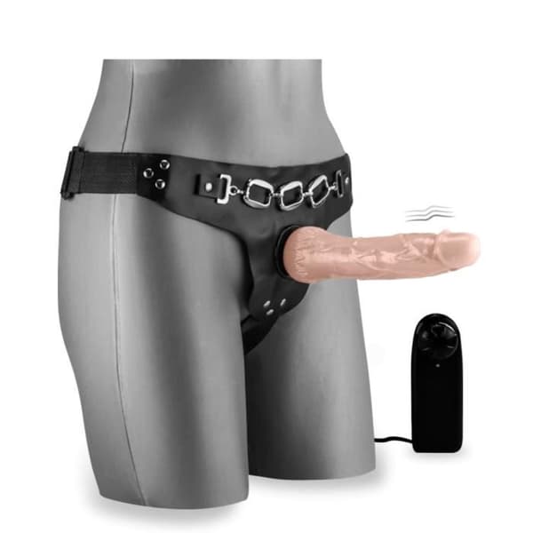 Stor diameter Vibrerande Strap-on Dildo Rosa