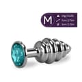 Miniatyrbild 1 av 2: Små-turkos Twisted Rosebud Anal Jewel - Diamond Collection