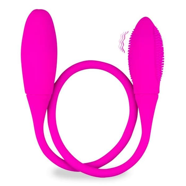 Double Vibrating Egg - LOVE &amp; VIBES - Laddningsbart - 7 vibrationslägen - Mjukt silikon - För vuxna