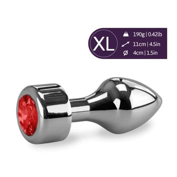 Anal Jewel Rosebud Missile XL-Ruby - Diamond Collection