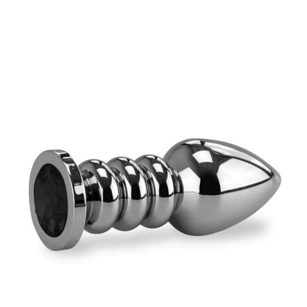 XL-Onyx Ringed Rosebud Anal Jewel - Diamond Collection