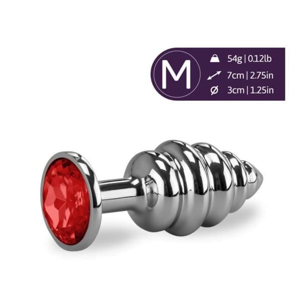 Small-Ruby Twisted Rosebud Anal Jewel - Diamond Collection
